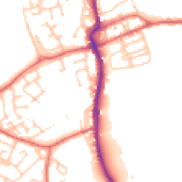 Daytime road noise heatmap for DH4 4DZ