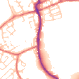Daytime road noise heatmap for DH4 4ED