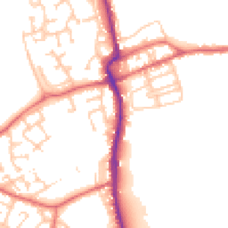 Daytime road noise heatmap for DH4 4EQ