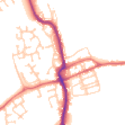 Daytime road noise heatmap for DH4 4ES
