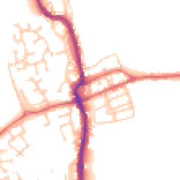 Daytime road noise heatmap for DH4 4EX