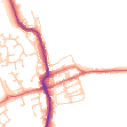 Daytime road noise heatmap for DH4 4EY