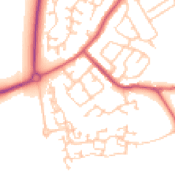 Daytime road noise heatmap for DH4 4PY