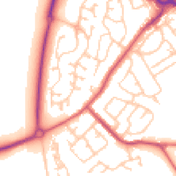 Daytime road noise heatmap for DH4 4QG