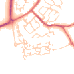 Daytime road noise heatmap for DH4 4QQ