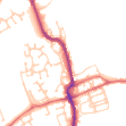 Daytime road noise heatmap for DH4 4SY