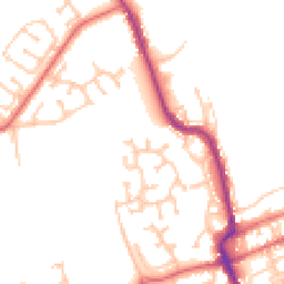 Daytime road noise heatmap for DH4 4XP