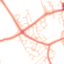 Daytime road noise heatmap for DH4 5AB