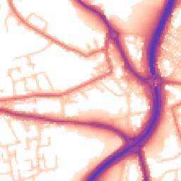 Daytime road noise heatmap for DH4 5AU
