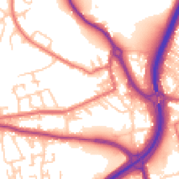 Daytime road noise heatmap for DH4 5EJ