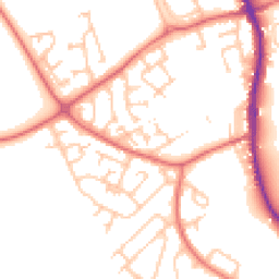 Daytime road noise heatmap for DH4 5JH