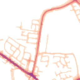 Daytime road noise heatmap for DH4 5ND