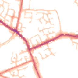 Daytime road noise heatmap for DH4 5PD