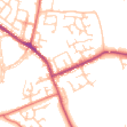 Daytime road noise heatmap for DH4 5PQ