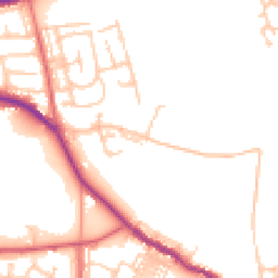 Daytime road noise heatmap for DH4 6DA