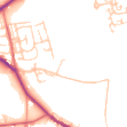 Daytime road noise heatmap for DH4 6DD