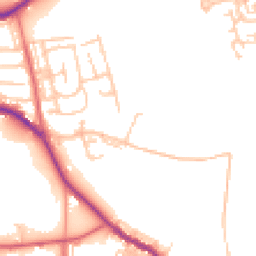 Daytime road noise heatmap for DH4 6DW