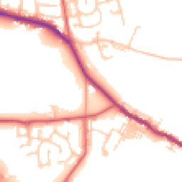Daytime road noise heatmap for DH4 6FB