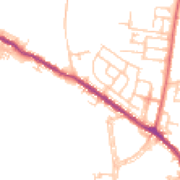 Daytime road noise heatmap for DH4 6HW