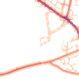Daytime road noise heatmap for DH4 6LE