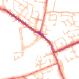 Daytime road noise heatmap for DH4 6LN