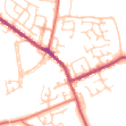 Daytime road noise heatmap for DH4 6LP