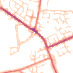 Daytime road noise heatmap for DH4 6LW