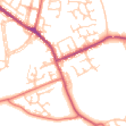 Daytime road noise heatmap for DH4 6ND