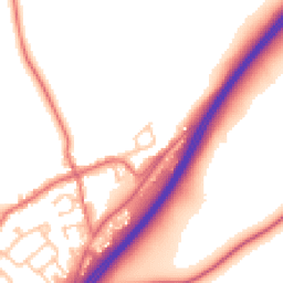 Daytime road noise heatmap for DH4 6NP