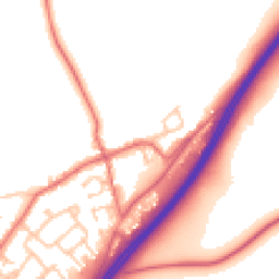 Daytime road noise heatmap for DH4 6NS
