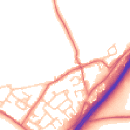 Daytime road noise heatmap for DH4 6NT