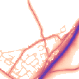 Daytime road noise heatmap for DH4 6NU