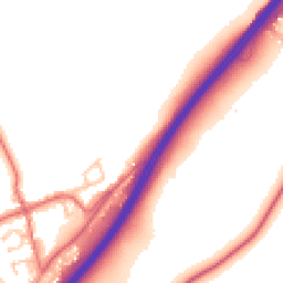 Daytime road noise heatmap for DH4 6RE