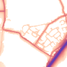 Daytime road noise heatmap for DH4 6RP