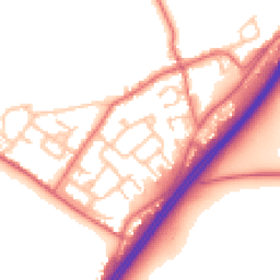 Daytime road noise heatmap for DH4 6RT