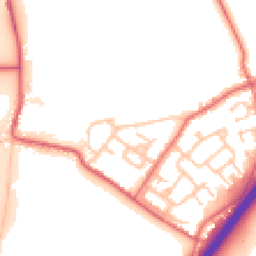 Daytime road noise heatmap for DH4 6SB