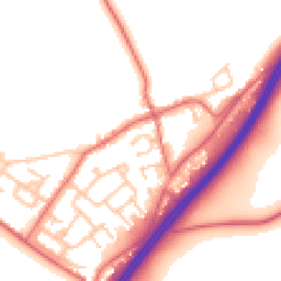 Daytime road noise heatmap for DH4 6SP