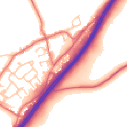 Daytime road noise heatmap for DH4 6SR