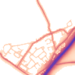 Daytime road noise heatmap for DH4 6SS