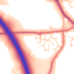 Daytime road noise heatmap for DH4 6TR