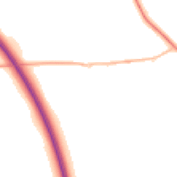 Night-time road noise heatmap for DH4 6TS