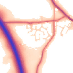 Daytime road noise heatmap for DH4 6TT