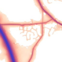 Daytime road noise heatmap for DH4 6TY