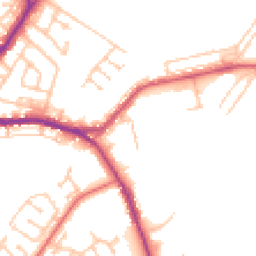 Daytime road noise heatmap for DH4 7AB