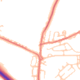 Daytime road noise heatmap for DH4 7AX