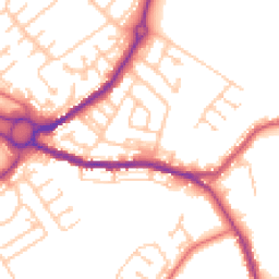 Daytime road noise heatmap for DH4 7DA