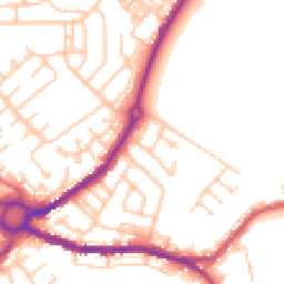 Daytime road noise heatmap for DH4 7EB