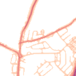 Daytime road noise heatmap for DH4 7HY