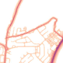 Daytime road noise heatmap for DH4 7JN