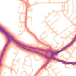 Daytime road noise heatmap for DH4 7JZ